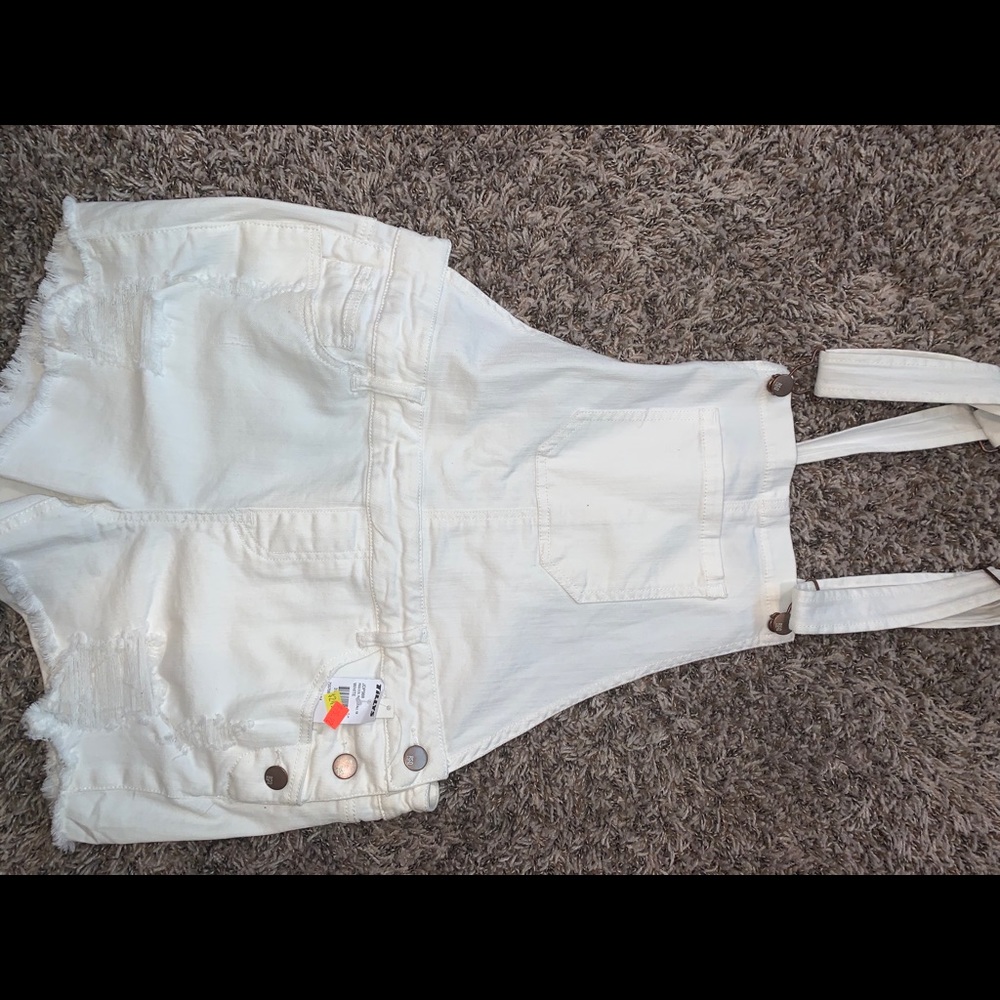 White short overalls